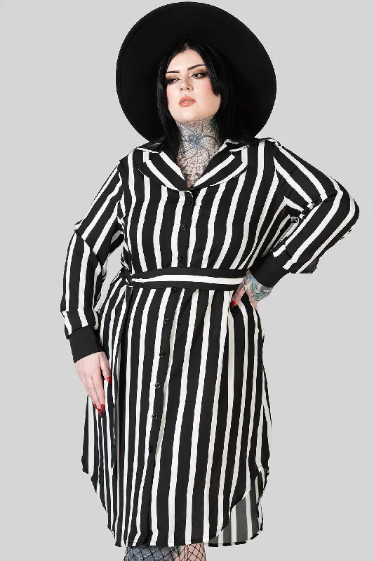 Shirt Dress with Flare-Zita's Ruins Shirt Dress [PLUS]