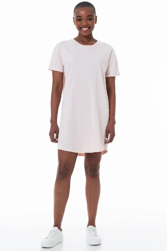 Dressy Shirt Dress-T-Shirt Dress _ 152112 _ Light Pink