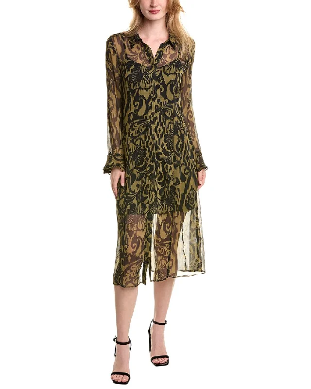 Printed Belted Shirt Dress-1.STATE Chiffon Shirtdress