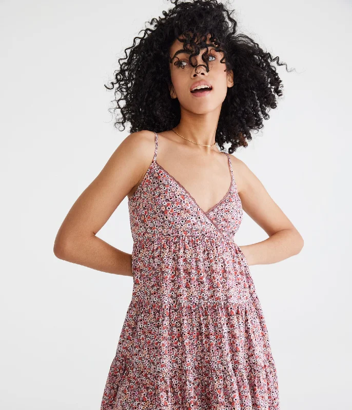 Doll Dress for Dolls with Glittery Skirt -Aeropostale Floral V-Neck Crossover Babydoll Dress