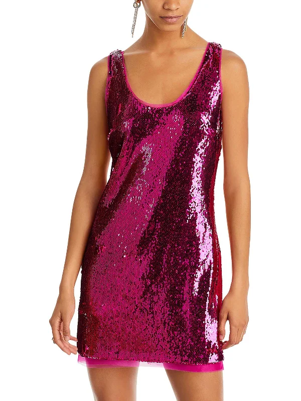 Blue Floral Party Dress for Spring Party -Aishia Womens Sequined Mini Cocktail And Party Dress Blue Floral Party Dress for Spring Party -Aishia Womens Sequined Mini Cocktail And Party Dress