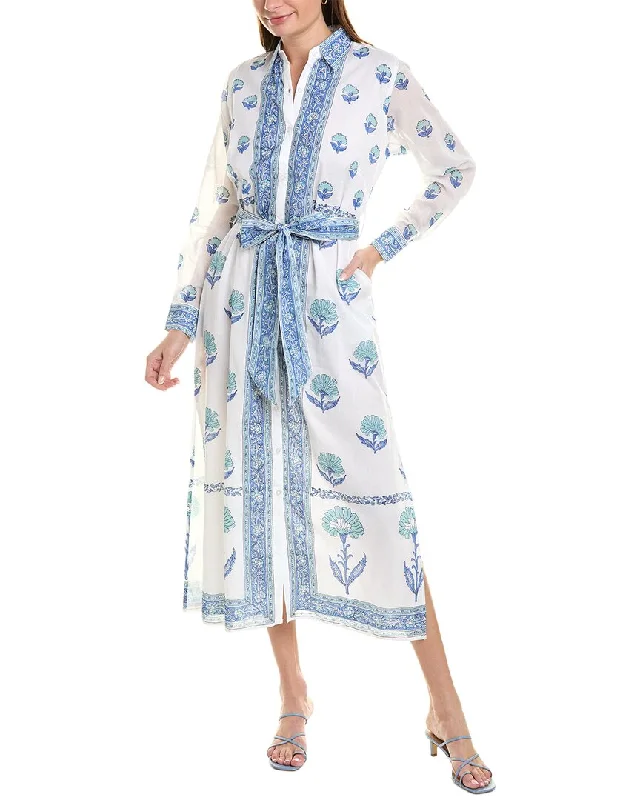 Women's Belted Summer Shirt Dress-bella tu Shirtdress