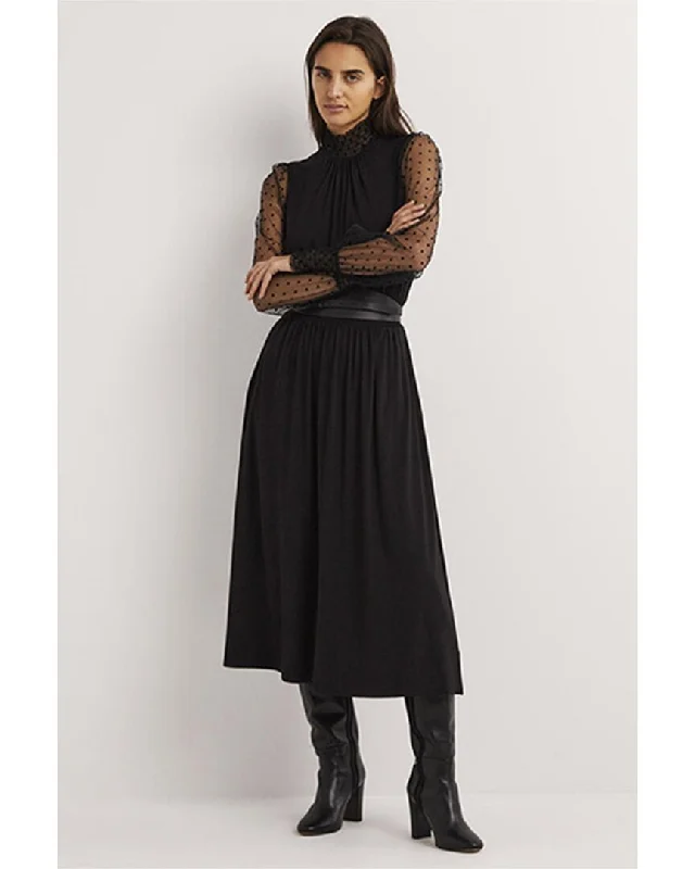 Simple Party Dress for Casual Event -Boden Tulle Sleeve Midi Party Dress