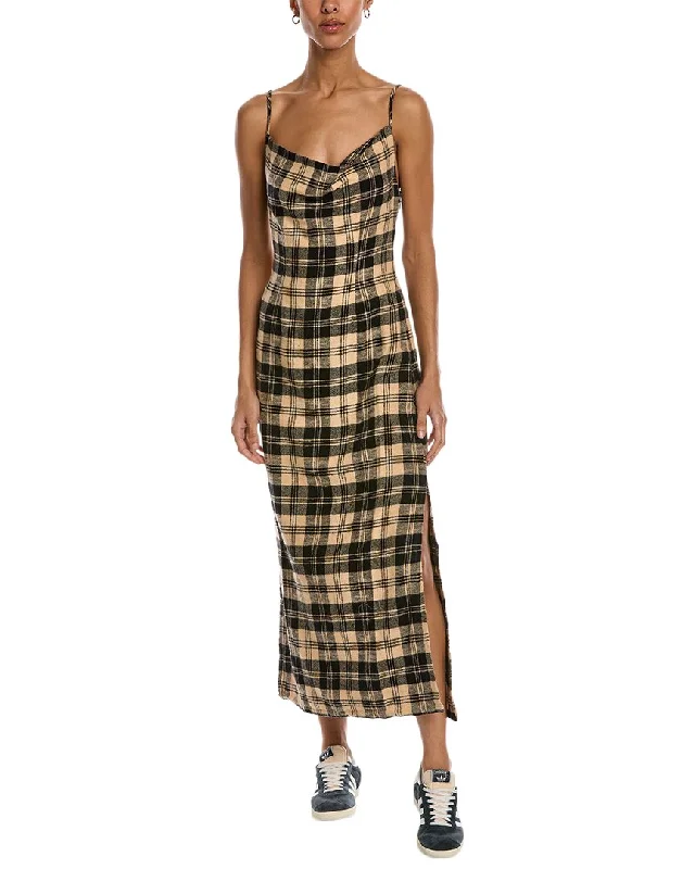 Minimal Slip Dress -Satin Black Slip Dress for Bridal -Chaser Flannel Slip Dress