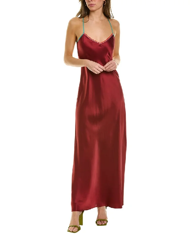 Satin Slip Dress for Girls Night -Satin Slip Dress with Open Back -Dannijo Silk Maxi Slip Dress Satin Slip Dress for Girls Night -Satin Slip Dress with Open Back -Dannijo Silk Maxi Slip Dress