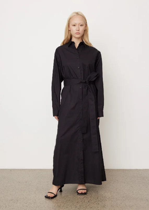 Colorblock Shirt Dress-Everyday Shirt Dress