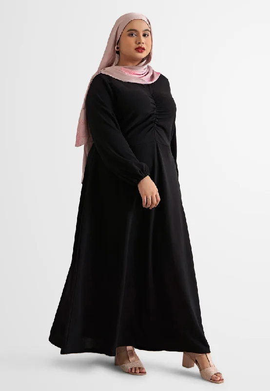 Floral Lace Party Dress for Special Event -Finley Front Scrunch Long Sleeve Party Dress Floral Lace Party Dress for Special Event -Finley Front Scrunch Long Sleeve Party Dress