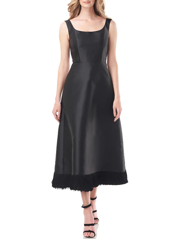 Minimalist Party Dress for Understated Elegance -Isabella Womens Fringe Midi Cocktail and Party Dress Minimalist Party Dress for Understated Elegance -Isabella Womens Fringe Midi Cocktail and Party Dress