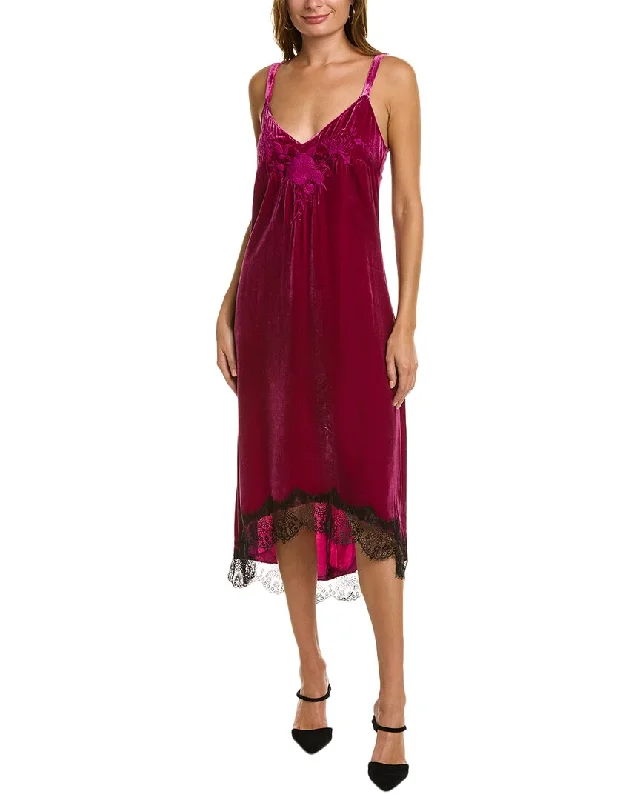 Slip Dress with Floral Embroidery -Satin Slip Dress with Thigh-high Slit -Johnny Was Gaze Silk-Blend Slip Dress Slip Dress with Floral Embroidery -Satin Slip Dress with Thigh-high Slit -Johnny Was Gaze Silk-Blend Slip Dress