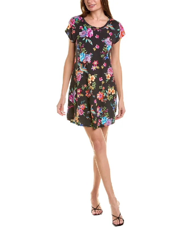 Women's Classic Plaid Shirt Dress-Johnny Was The Brigette T-Shirt Dress