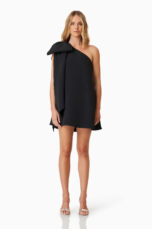 Asymmetrical Party Dress for Unique Look -Kennedy Mini Party Dress In Black