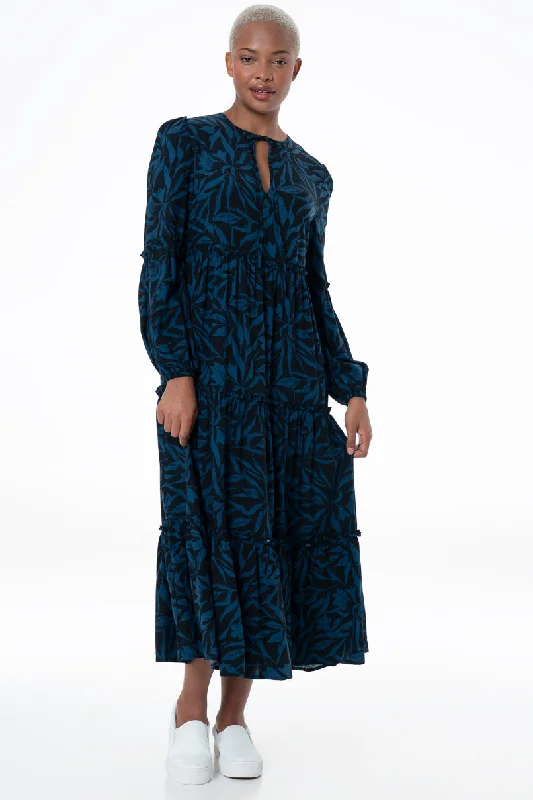 Women's Racerback Midi Dress-Maxi Boho Dress _ 147245 _ Blue
