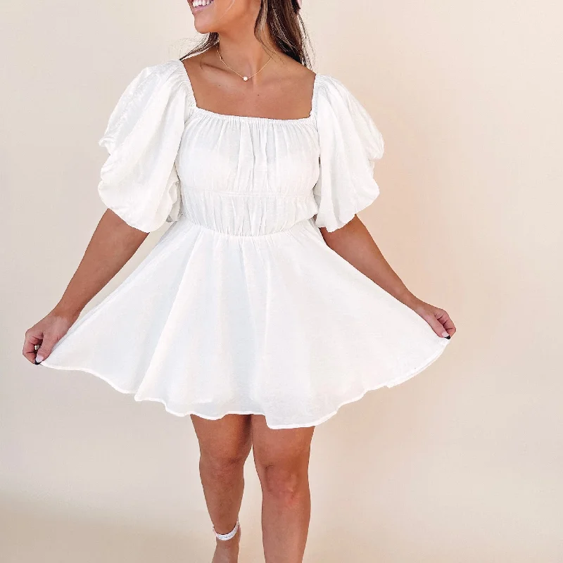 Doll Dress with Draped Bodice -McKenzie Babydoll Dress