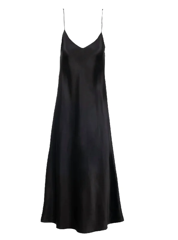 Slip Dress for Birthday Party -Silk Red Slip Dress for Wedding -Midi Slip Dress in Noir Slip Dress for Birthday Party -Silk Red Slip Dress for Wedding -Midi Slip Dress in Noir