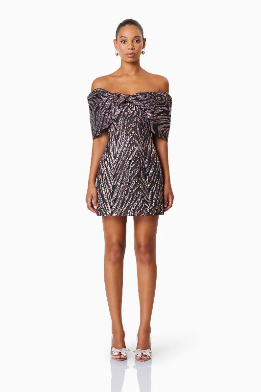 Cocktail Party Dress for Women -Mikayla Mini Party Dress In Purple