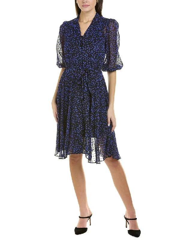 Short Shirt Dress-Nanette by Nanette Lepore Swiss Dot Shirtdress