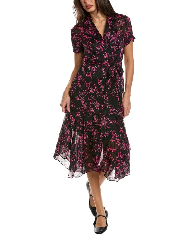 Soft Denim Shirt Dress-Nanette Nanette Lepore Midi Shirtdress