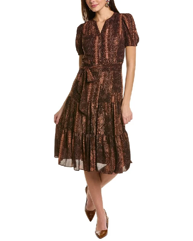 Women's Plain Shirt Dress-Nanette Nanette Lepore Tie Waist Shirtdress