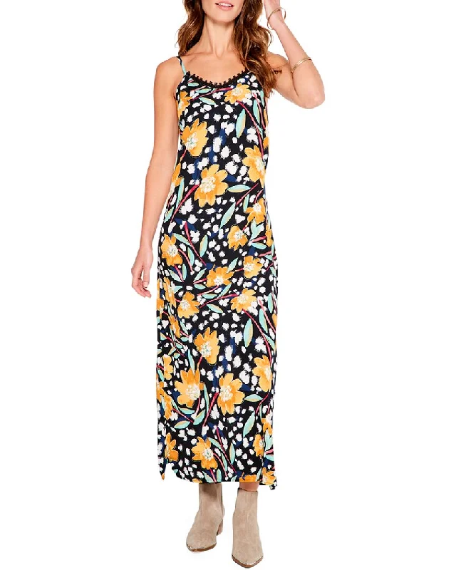 Summer Slip Dress -Pink Satin Slip Dress -NIC+ZOE Flower Burst Slip Dress