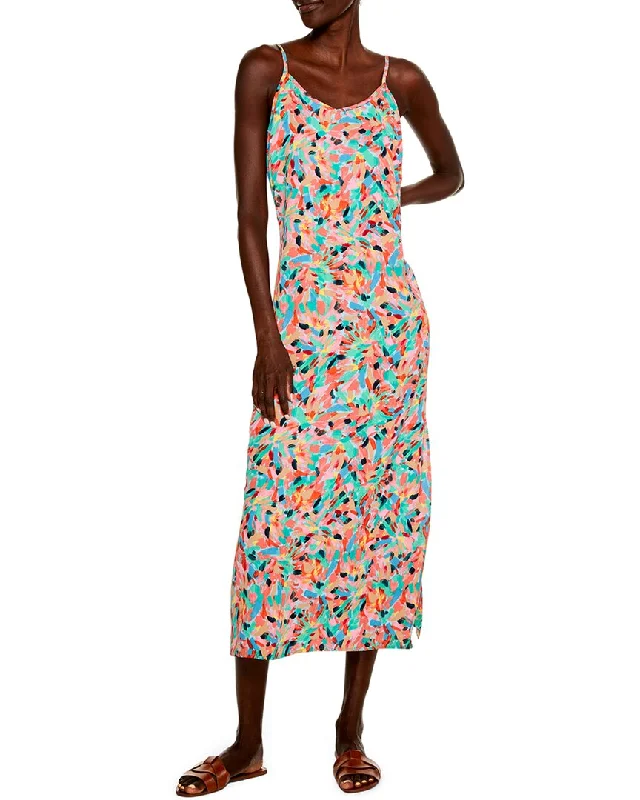 Soft Silk Slip Dress -Satin Slip Dress with Strap Detail -NIC+ZOE Punchy Petals Slip Dress Soft Silk Slip Dress -Satin Slip Dress with Strap Detail -NIC+ZOE Punchy Petals Slip Dress