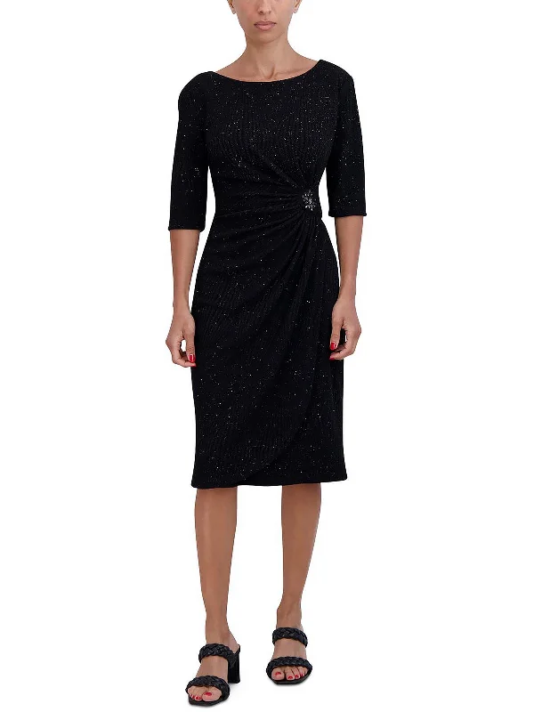 Vintage Party Dress for Retro Look -Petites Womens Embellished Knit Cocktail and Party Dress Vintage Party Dress for Retro Look -Petites Womens Embellished Knit Cocktail and Party Dress