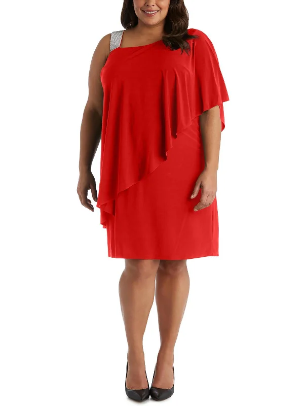 Fitted Party Dress for Elegant Look -Plus Womens Knit Embellished Cocktail and Party Dress Fitted Party Dress for Elegant Look -Plus Womens Knit Embellished Cocktail and Party Dress