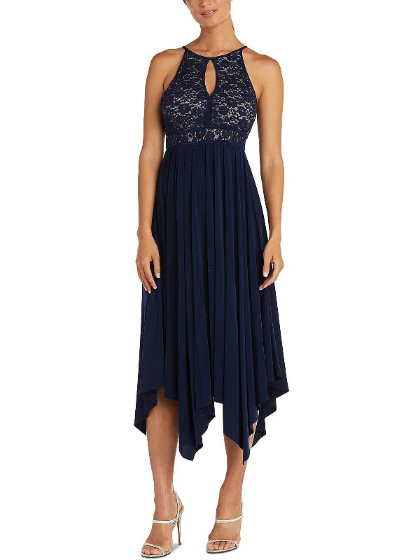 Stretchy Party Dress for Comfortable Fit -Plus Womens Lace Asymmetrical Cocktail and Party Dress Stretchy Party Dress for Comfortable Fit -Plus Womens Lace Asymmetrical Cocktail and Party Dress