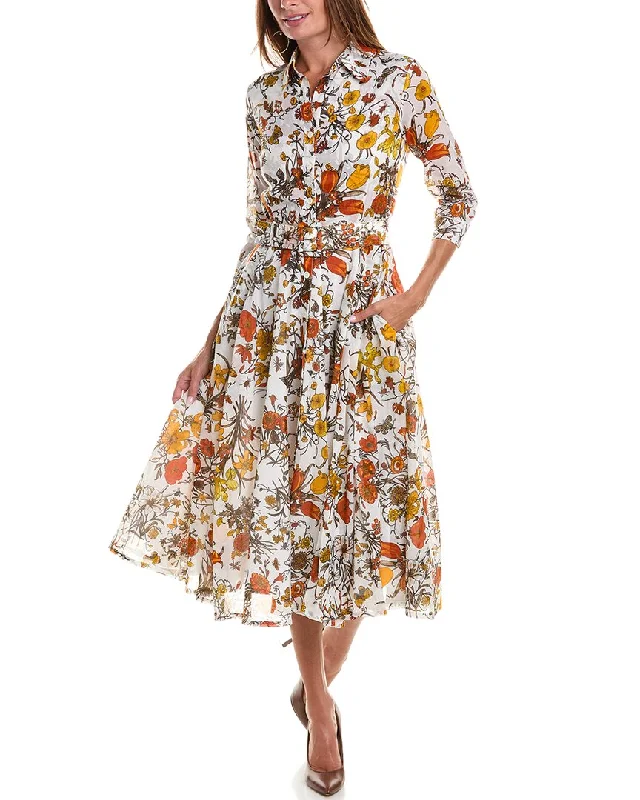 Women's Casual Belted Shirt Dress-Samantha Sung Avenue Shirtdress