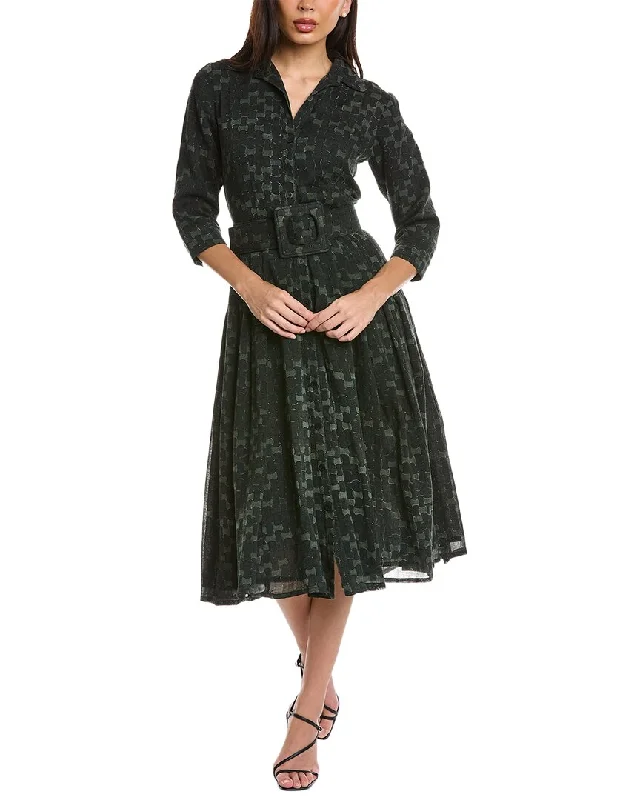 Plain Color Shirt Dress-Samantha Sung Patricia Wool Shirtdress