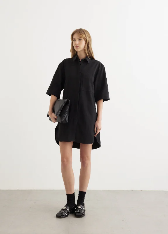 Flannel Shirt Dress-Basava Shirt Dress