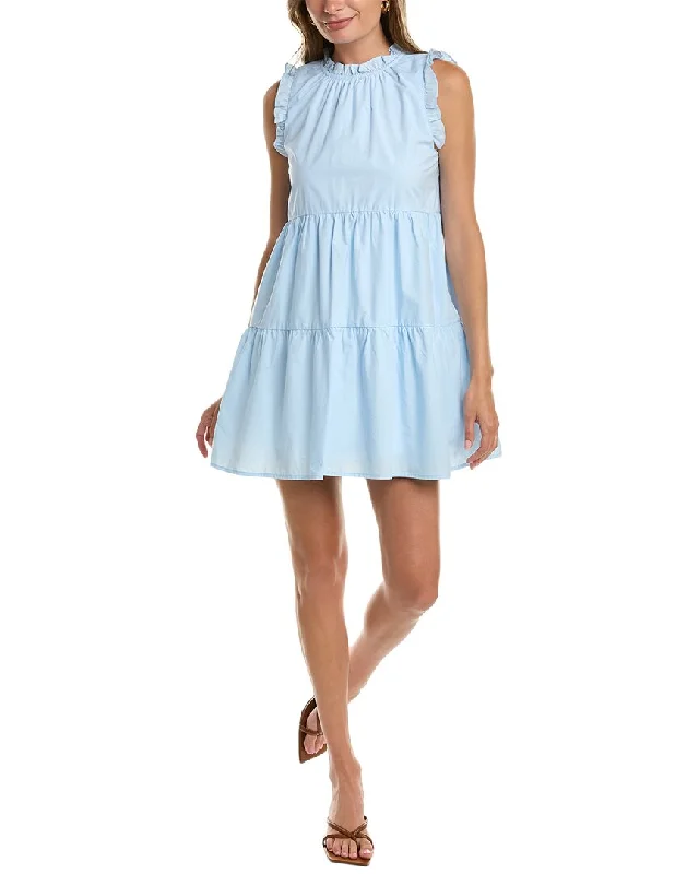 Doll Dress with Bow Detail Back -Socialite Tiered Baby Doll Dress