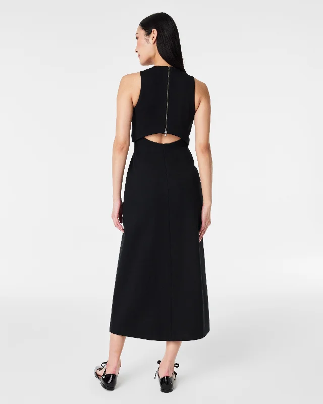Women's Light Wool Midi Dress-SPANX® Ponte Overlay Dress