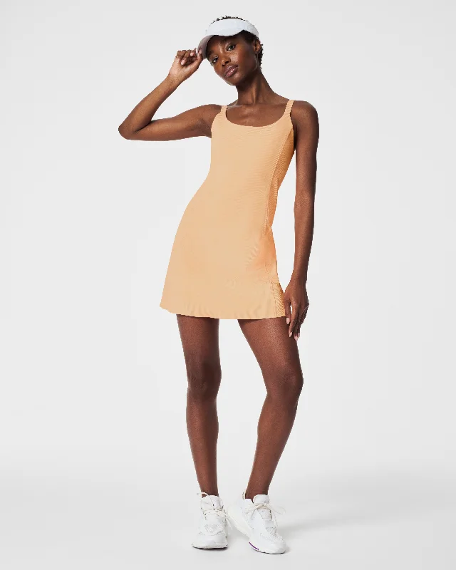 Women's Waffle Knit Midi Dress-SPANXshape™ Get Moving Ribbed Dress