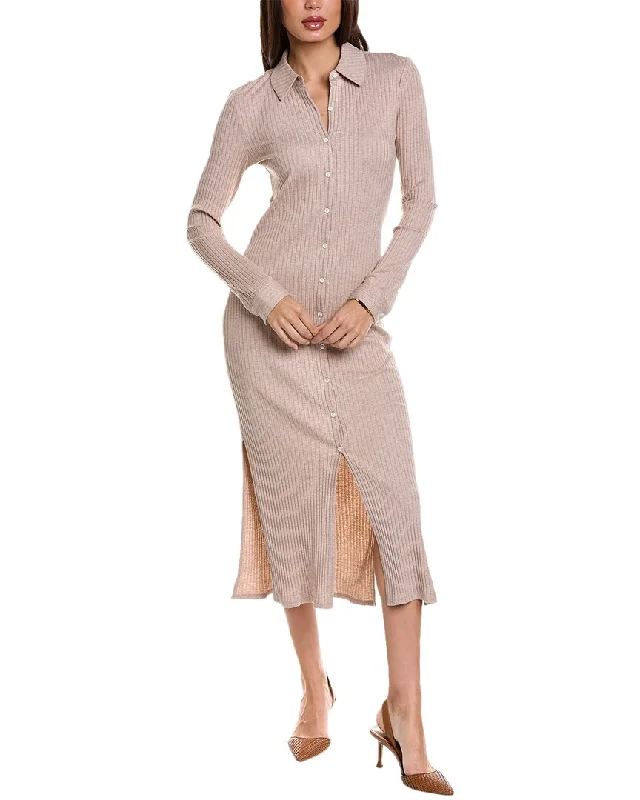 Lightweight Shirt Dress for Summer-Theory Ribbed Shirtdress