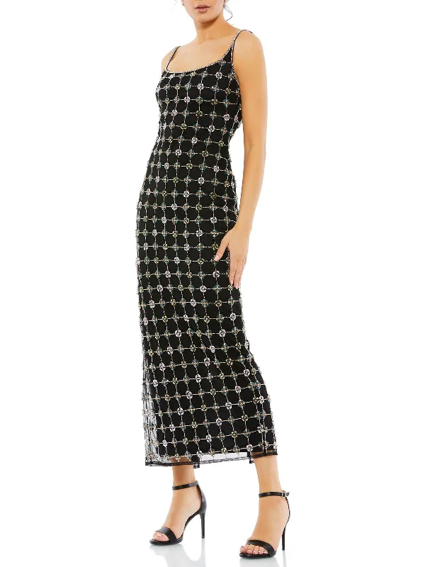 Floral Party Dress for Spring Celebration -Womens Embellished Midi Cocktail And Party Dress Floral Party Dress for Spring Celebration -Womens Embellished Midi Cocktail And Party Dress