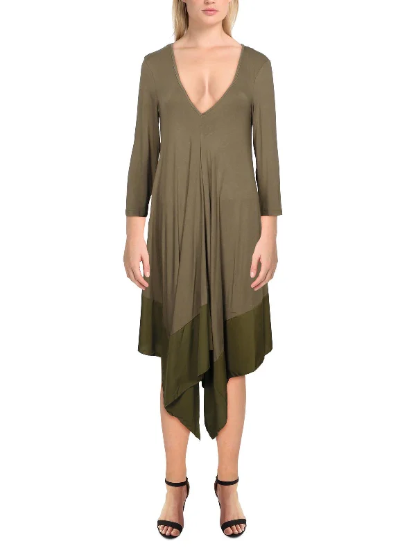 Casual Long Shirt Dress-Womens Knit Maxi T-Shirt Dress