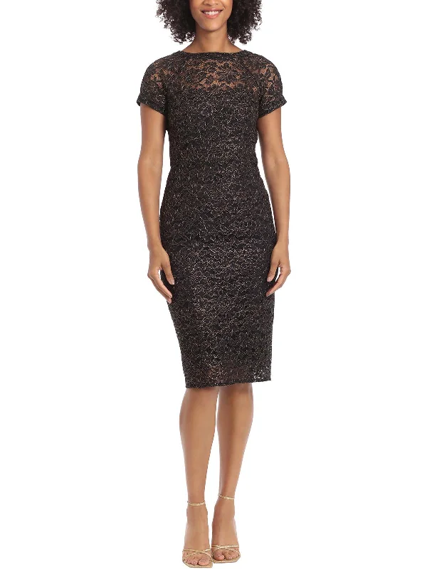 Sequin Backless Party Dress for Evening Fun -Womens Lace Metallic Cocktail and Party Dress Sequin Backless Party Dress for Evening Fun -Womens Lace Metallic Cocktail and Party Dress