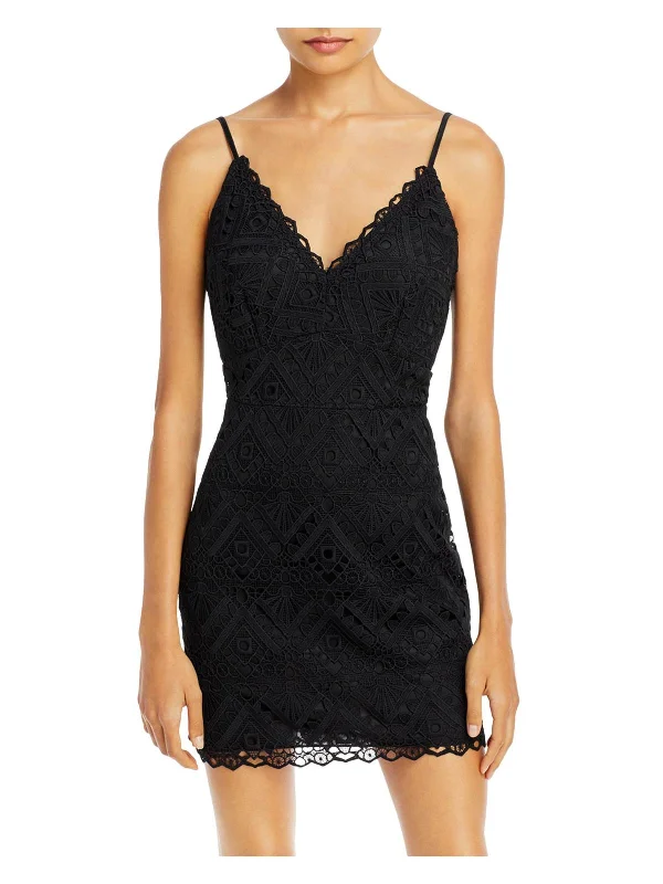 Casual Black Party Dress for Laid-back Party -Womens Lace Short Cocktail and Party Dress Casual Black Party Dress for Laid-back Party -Womens Lace Short Cocktail and Party Dress