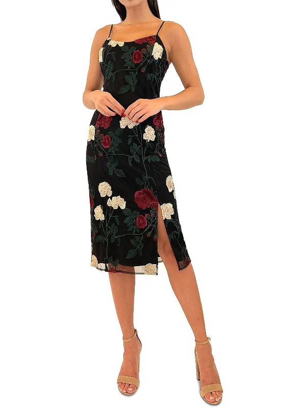 Sheer Sleeve Party Dress for Elegant Look -Womens Mesh Midi Cocktail and Party Dress Sheer Sleeve Party Dress for Elegant Look -Womens Mesh Midi Cocktail and Party Dress