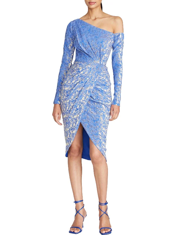 V-neck Party Dress for Feminine Look -Womens Metallic Knee-Length Cocktail and Party Dress V-neck Party Dress for Feminine Look -Womens Metallic Knee-Length Cocktail and Party Dress