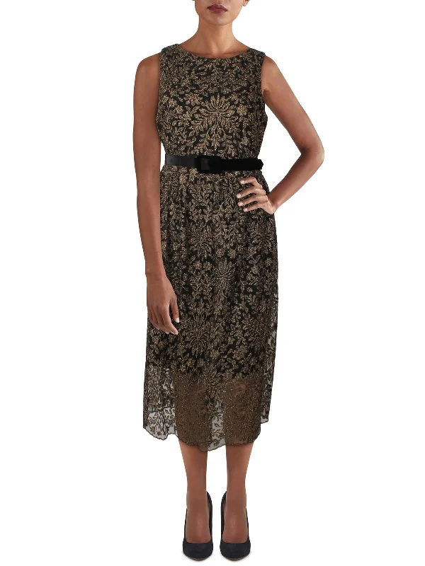 Wraparound Party Dress for Summer Fun -Womens Metallic Sleeveless Cocktail and Party Dress Wraparound Party Dress for Summer Fun -Womens Metallic Sleeveless Cocktail and Party Dress