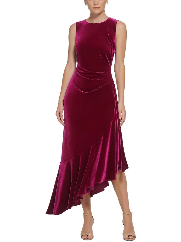 Sheer Sleeve Party Dress for Elegant Look -Womens Velvet Long Cocktail and Party Dress Sheer Sleeve Party Dress for Elegant Look -Womens Velvet Long Cocktail and Party Dress