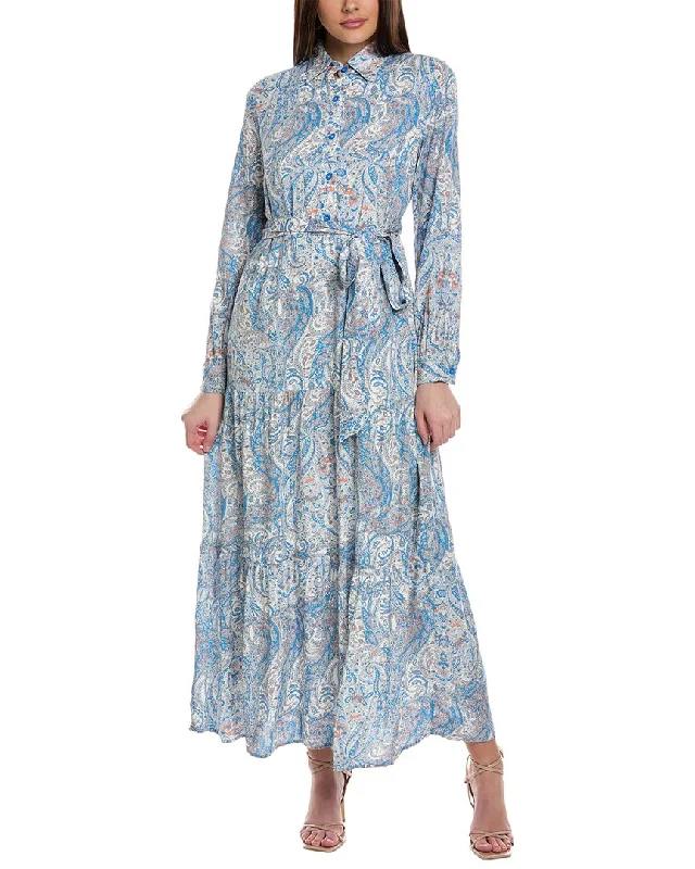 Easy-to-wear Shirt Dress-YAL New York Tiered Shirtdress