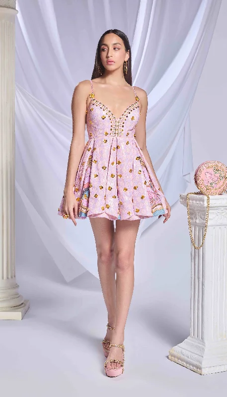 Doll Dress with Ruffled Skirt -Preach Peach Baby Doll Dress