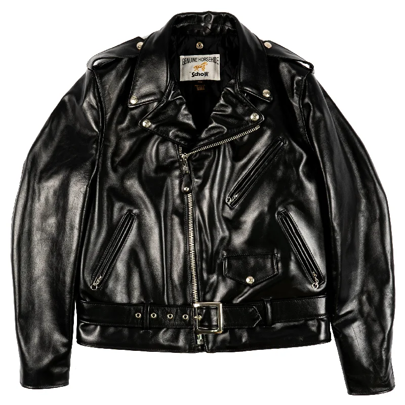 Women's Jackets with Seamless Finish-618HH - Horsehide Perfecto Leather Jacket - Black Women's Jackets with Seamless Finish-618HH - Horsehide Perfecto Leather Jacket - Black