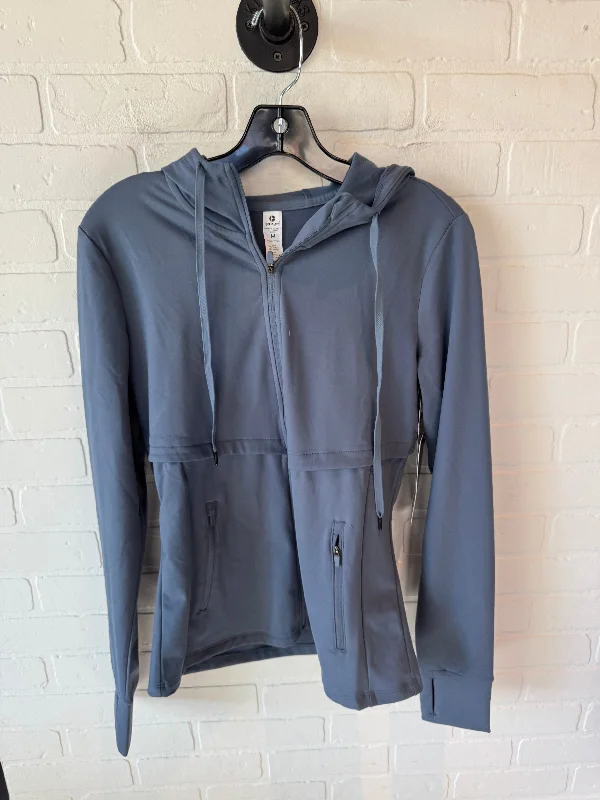 Women's Jackets with Fur Trim-Athletic Jacket By 90 Degrees By Reflex In Blue, Size: M Women's Jackets with Fur Trim-Athletic Jacket By 90 Degrees By Reflex In Blue, Size: M