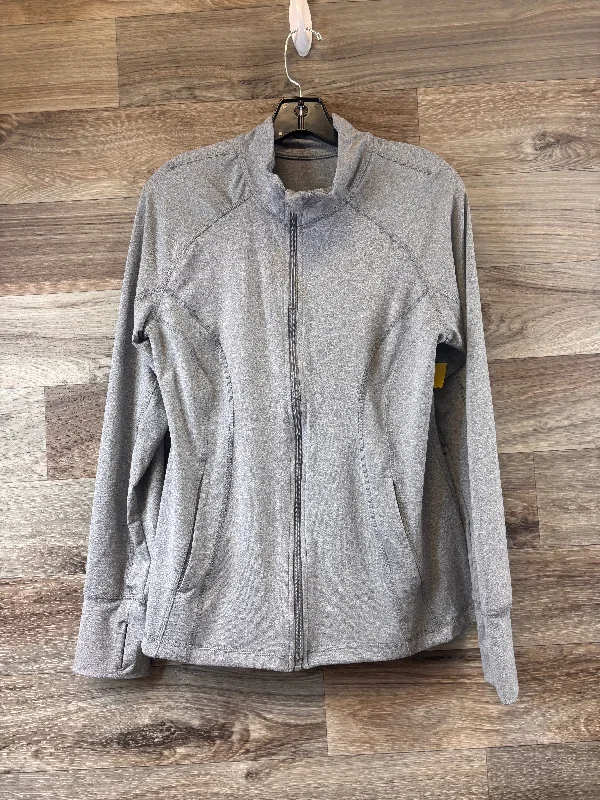 Women's Jackets for Custom-Fit Design-Athletic Jacket By 90 Degrees By Reflex In Grey, Size: Xl