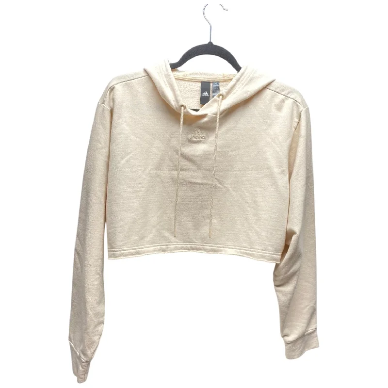 Women's Jackets for Preppy Winter Style-Athletic Jacket By Adidas In Cream, Size: S Women's Jackets for Preppy Winter Style-Athletic Jacket By Adidas In Cream, Size: S