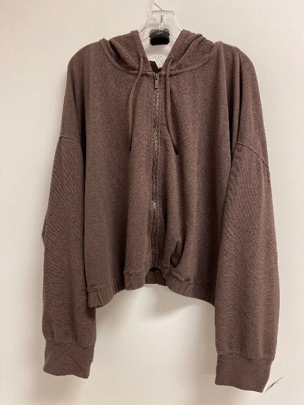 Women's Jackets for Warm Style-Athletic Jacket By All In Motion In Brown, Size: 4x