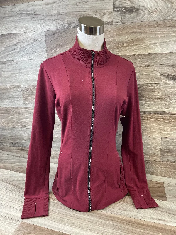 Women's Jackets for Street Fashion-Athletic Jacket By Athleta In Red, Size: M